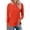 Orange, variant on Women's Stand Collar 3/4 Sleeve Blouse Casual Basic Top All Season Fashion Trending Apparel