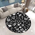 thumbnail image 3 of Tapis Rond Halloween Salon Tapis de Vacances Anti-Taches & Facile à Nettoyer, 3 of 3