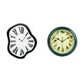 thumbnail image 1 of Reloj acrílico de lujo, divertido, creativo, único, derretido, musical, con pájaros, para colgar en la pared, con sonido, decorativo, con marco verde., 1 of 8