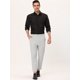 thumbnail image 3 of Lars Amadeus Pantalones de vestir formales para hombre Pantalones de negocios ajustados con frente plano de color sólido Gris claro L Unique Bargains Pantalones, 3 of 6