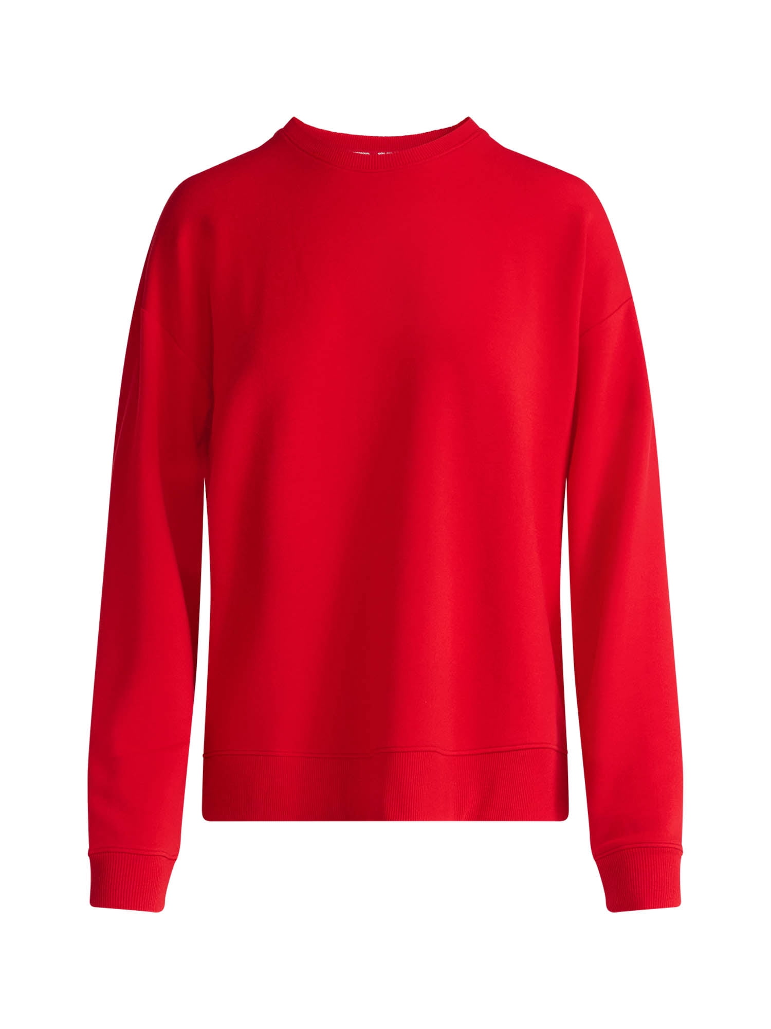 Joyspun Women's Fleece Drop Shoulder Sleep Top with Long Sleeves, Sizes XS-3X