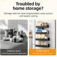 thumbnail image 4 of Punch Free Storage Rack, No Drill Wall Mounted Organizer, Kitchen Storage Rack, Bathroom Storage Rack, Balcony Storage Rack, Jar Holder Shelf, Easy Install Storage Shelf for Organization, 4 of 7