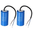 thumbnail image 1 of Uxcell 150uF 250VAC 2 Wires 50/60Hz CD60 Run Capacitor 2 Pack, 1 of 5