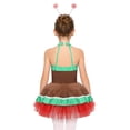 thumbnail image 2 of YiZYiF Girls Christmas Gingerbread Dress with Hair Hoop Holiday Dance Cookie Role Play Outfit Brown 6, 2 of 7