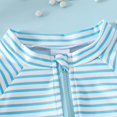 thumbnail image 3 of HUANBAI Baby Boys Swimwear Rash Guard Swimsuit With Matching Sun Hat 2-3 Years, 3 of 7