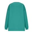 thumbnail image 5 of Sweatshirts for Women Crew Neck Green Pullover Long Sleeve New Casual Solid Color Casual 2025 Fall Fashion Outfits Clothes, 5 of 6