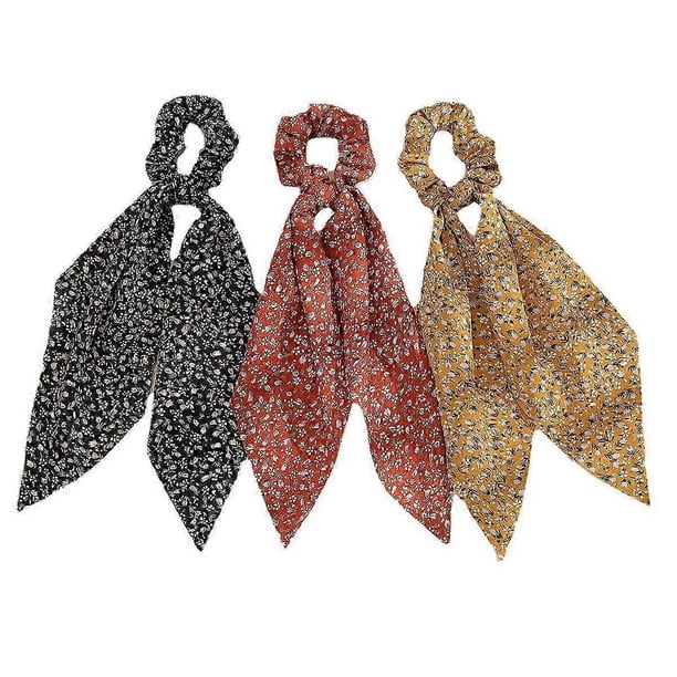 Hair Scrunchies with Tail Long Ribbons Scrunchy Women Hair Ties Ponytail Holder Hair Accessories for Girls