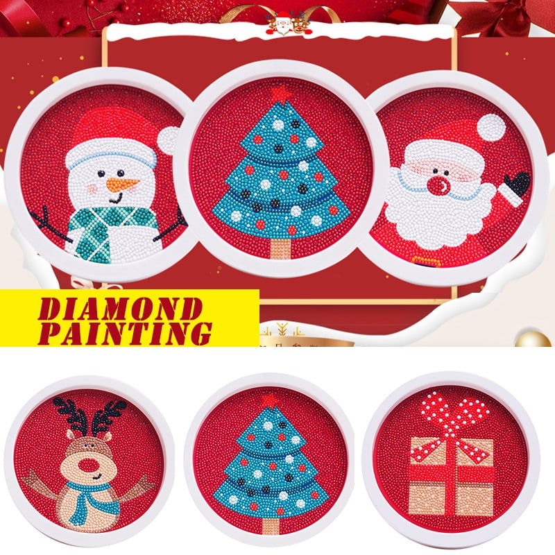 AllWenTo 5D Diamond Painting Kit for Kids with Wooden Frame Easy Small Anime Diamond Painting Full Drill Diamond Art Gem Painting for Beginners 7x7