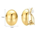 thumbnail image 3 of Yoursfs Circle Clip On Earrings For Women Trendy 18K Gold Plated Non Pierced Earring Wedding Jewelry Gift, 3 of 6