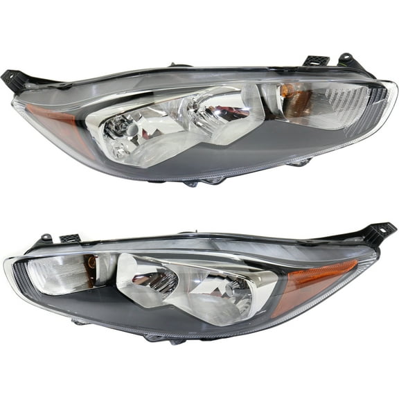 Garage-Pro Driver and Passenger Side Headlight for Ford Fiesta 2014-2019 Halogen With bulb(s) CAPA Replaces# D2BZ13008J D2BZ13008L