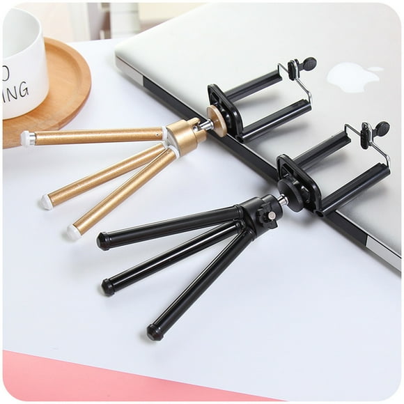 SHOWERORO Mobile Support Telescopic Phone Tripod Black Compact Stable Smartphone Holder