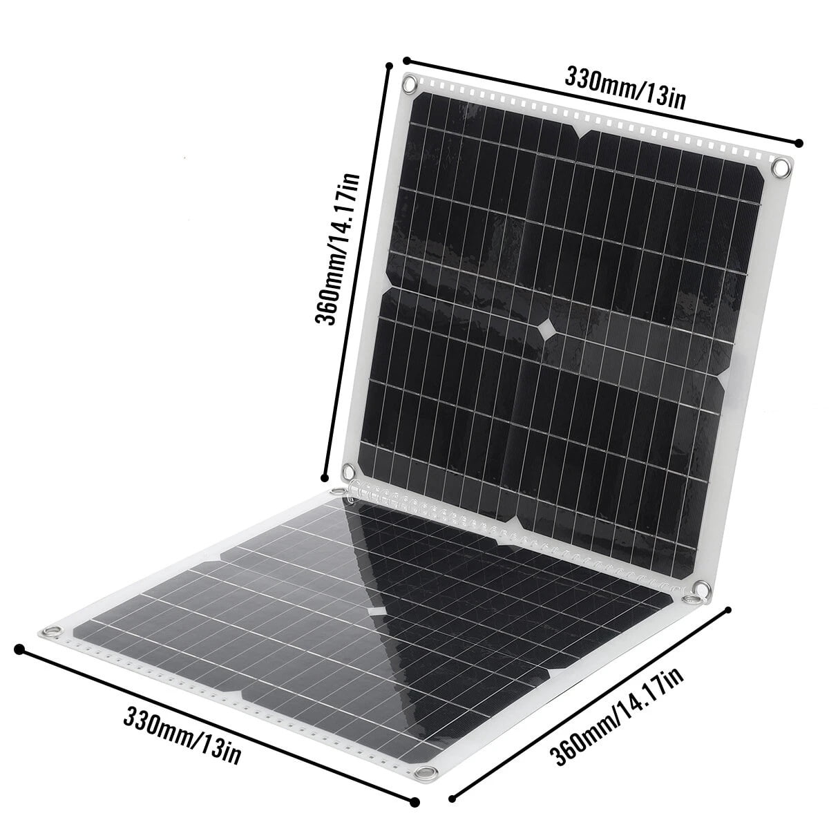 Solar Panel Kit 50W 12V, Solar Battery Charger Maintainer for Boat Car RV Motorcycle Marine Automotive