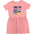 thumbnail image 3 of Inktastic I Love My Mom 80s Retro Style Girls Toddler Dress, 3 of 5