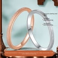 thumbnail image 4 of Anillo de acero inoxidable de titanio y acero para mujer, anillo de lujo ligero de alta gama que combina con todo para niñas y mujeres, 4 of 5