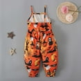 thumbnail image 4 of Coerni Kids Halloween Jumpsuit Toddler Girls Halter Backless Romper Baby Kid Jumpsuit Pants Clothes with Pocket Size 1-6 T, 4 of 6