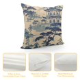 thumbnail image 4 of YINGXI  Trees House Tower Blue Throw Pillow Cover,Cushion Case Outdoor Decoration for Sofa Couch Farmhouse 12x12in, 4 of 5