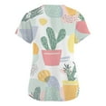 thumbnail image 5 of Scrubs, V Neck Short Sleeve Scrubs Uniform Top-Cute Cartoon Print, Comfortable Stretchy Scrubs With Pockets Women Ladies Tops Lace For Spring Tops Workout Tops Work Tees (XXL, Light Blue) ZMTing, 5 of 5