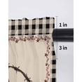 thumbnail image 6 of Star Country Tier Curtains 45 Inch Length,Sheer Curtains for Bedroom Living Room Window Western Texas Farm Black Plaid Brown Berry Small Half Window Kitchen Curtains & Drapes 27.5"x45" 2 Panels, 6 of 6