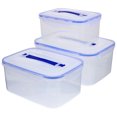 thumbnail image 1 of BRIGHTFUFU Caja de almacenamiento de alimentos, recipiente transparente para almacenamiento de alimentos con asa, 3 uds., 1 of 8
