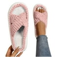 thumbnail image 2 of Winter Furry Strap Slippers for Women Soft Plush Indoor Flat Footwear Casual Home Comfort Open Toe Cozy Slip-ons, 2 of 9