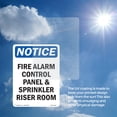 thumbnail image 6 of Fire Alarm Control Panel And Sprinkler OSHA Notice Rigid Plastic Sign 14 Inch x 10 Inch - 5 Pack, 6 of 8