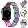 thumbnail image 2 of Compatible for Apple Watch Band 38mm 40mm 42mm 44mm with Screen Protector Case, Jewelry Replacement Metal Band & 2-pack Bling Full Cover Protective Case for iWatch Series 6/5/4/3/2/1(Black), 2 of 12