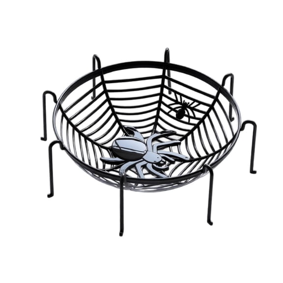 Spider Shaped Halloween Candy Bowl, Large Serving Tray for Candy Fruit, Spooky Storage Container for Home Party Porch Halloween Decor