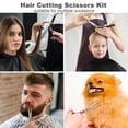 thumbnail image 4 of Kit de tijeras para cortar cabello, juego de tijeras de peluquero profesional de 11 piezas para cortes de pelo, 4 of 5