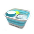 thumbnail image 6 of SAMMART 9.3L (2.46Gallon) Collapsible Dishpan with Draining Plug - Foldable Washing Basin - Portable Dish Washing Tub - Space Saving Kitchen Storage Tray, 6 of 7