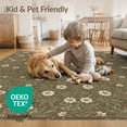 thumbnail image 4 of ODIKA 4'x6' Washable Area Rug Pet Friendly, Non-Shedding Allover Vintage Moody Retro Border Tone Dining Under Table Boho Flowing Dynamic for Bedroom, Reading Nook, 4 of 7