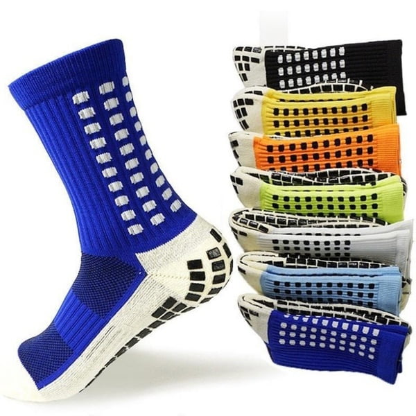 Men's Anti Slip Football Socks Athletic Long Socks Absorbent Sports Grip Trendy 