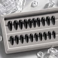 thumbnail image 5 of ONLYEOR Matte Black Press On Nails, Cool Spicy Girl Dark Style, Long Pointed Fake Nails for Street & Party Look, 5 of 8