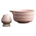 thumbnail image 1 of Cuenco de cerámica para Matcha, tazón de té de con boquilla, cuenco para mezclar Matcha de 500ml y juego de soporte para batidor, para salón Rosa, 1 of 8