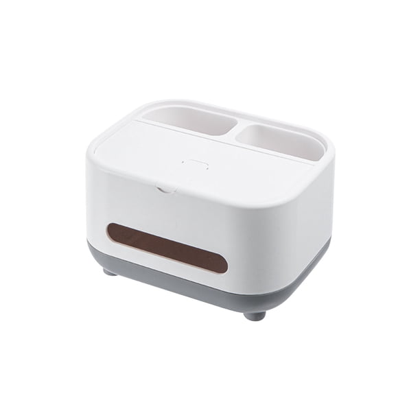 Yhmxh Caja de pañuelos de escritorio Nachuan, caja de almacenamiento de plástico para control remoto de sala de estar, compartimento para mesa de centro para el hogar, caja de papel creativa