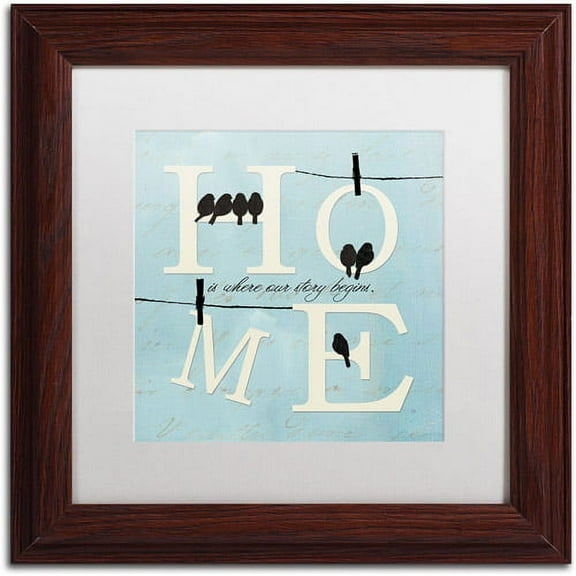 Trademark Fine Art "Well Said II" Canvas Art by Pela Studio, White Mat, Wood Frame