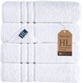 thumbnail image 1 of Toallas de baño Hawmam, lino blanco, paquete de 4 unidades, 70 x 140 cm, 100% algodón, 1 of 6
