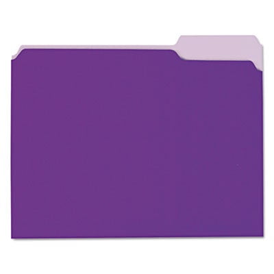 UPC 087547123058 product image for Interior File Folders  1/3-Cut Tabs  Letter Size  Violet  100/Box | upcitemdb.com