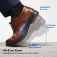 thumbnail image 3 of Bruno Marc Men's Classic Leather Dress Shoes Comfort Oxfords Business Formal Lace Up Shoes, 3 of 7