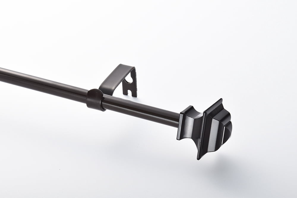 Lumi 5/8" Plastic Square Curtain Rod Brown 84"-120"