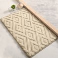 thumbnail image 6 of Unique Bargains Geometric Pattern Bathroom Mat Absorbent Non-Slip Bath Rug Khaki 16" x 24", 6 of 7