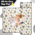 thumbnail image 4 of Highland Cow and Sunflower Print Teens Toddler Nap Mat with Pillow, Sleeping Mat Bag for Preschool Daycare 59"x22", 4 of 6