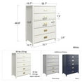 thumbnail image 5 of Monarch Hill Haven 5 Drawer Dove Grey Kids' Dresser, 5 of 9