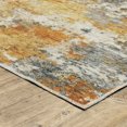 thumbnail image 2 of Avalon Home Marlowe Washable Contemporary Abstract Orange/ Blue Indoor Area Rug, 2 of 13