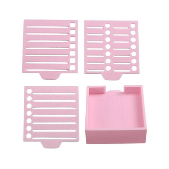 Sticky Note Stencil Compatible with Post Notes,3x3 Sticky Pads Base with 2 Stencils Included,Memo Pad Organizer Pink