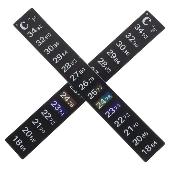 2 Pcs Temperature Sticker Fish Tank Thermometer Stickers Turtle Liquid Crystal Aquarium Strip