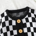 thumbnail image 3 of Baby Sweater Knit Infant Kid Clothing Tops Long Sleeve Autumn Newborn Girl Boy Tops Fashion Plaid Cardigan Warm 0-18M Outerwear, 3 of 5