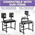 thumbnail image 5 of Liquid Stands Piano Keyboard Stand Music Studio Desk for Music Production - Electric Digital Pianos Synths for 49 54 61 88 Key - Rolling Home Recording Studio Workstation DJ Keyboard Table, 5 of 8