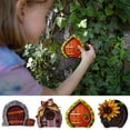 thumbnail image 1 of Sentmoon Home office Decor Desk Accessories Double Layer Wooden Gate Courtyard Ornament Rustic Hanging Decor Outdoor Entryway Accent Wooden Sign Alternative for Garden Fence Porch Patio Display, 1 of 8