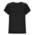 thumbnail image 4 of yievot Summer T Shirts for Women V Neck Basic Tops Short Sleeve Dressy Casual Loose Tees, 4 of 7