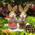 thumbnail image 5 of Cute Garden Ornaments Standing Rabbits Bunny Decorations Party Supplies Easter Decorations Exquisite Hand Gifts Prizes Birthday Gifts Straw Rabbit TYPE C, 5 of 7